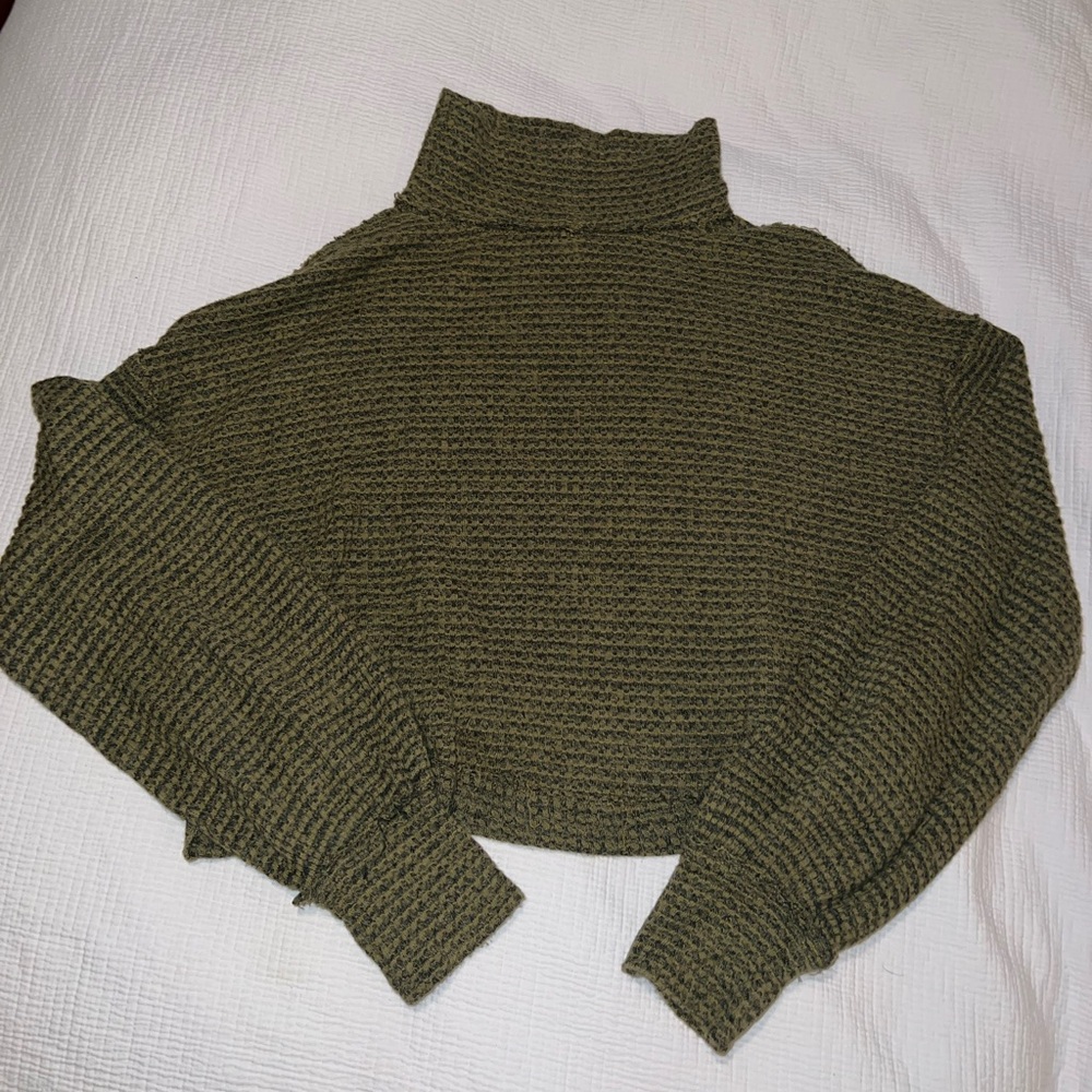 Free People Long Sleeve Mock Neck Shirt